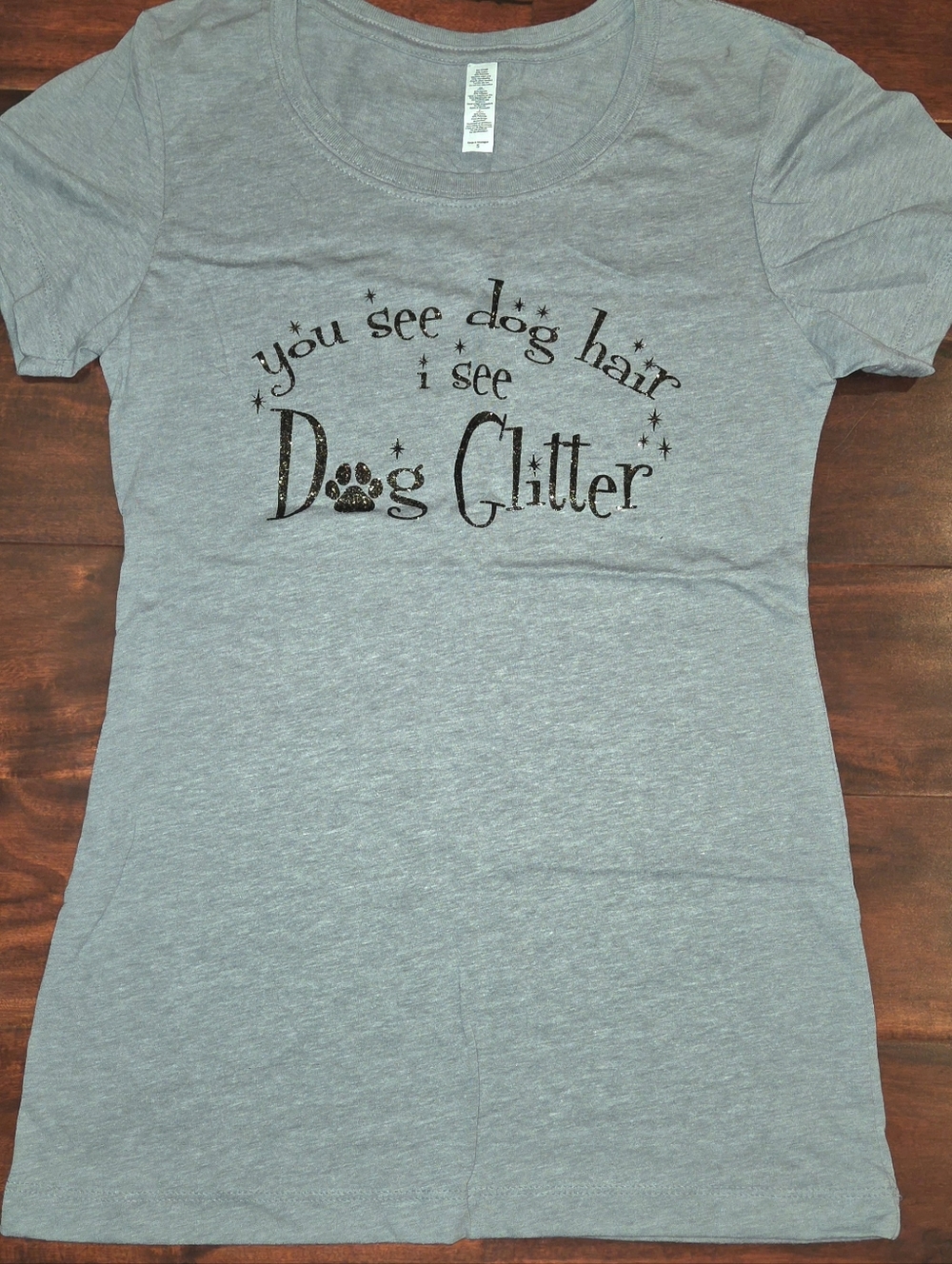 Dog Glitter Women’s T-Shirt - Gray